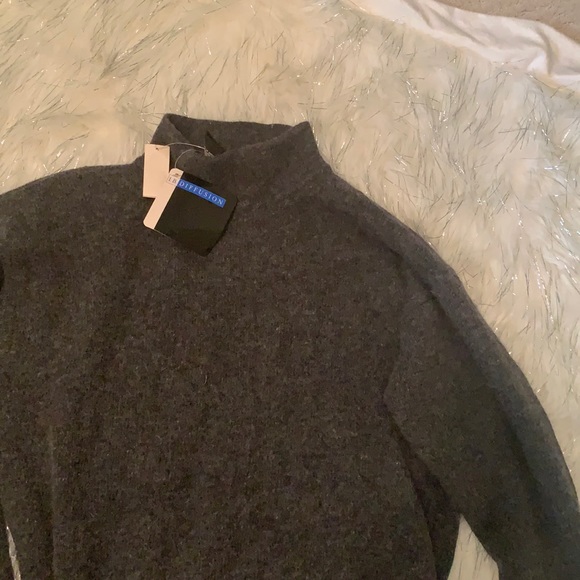 NWT lamb’s wool rabbit sweater I. B. Diffusion sweater grey size small - Picture 2 of 6